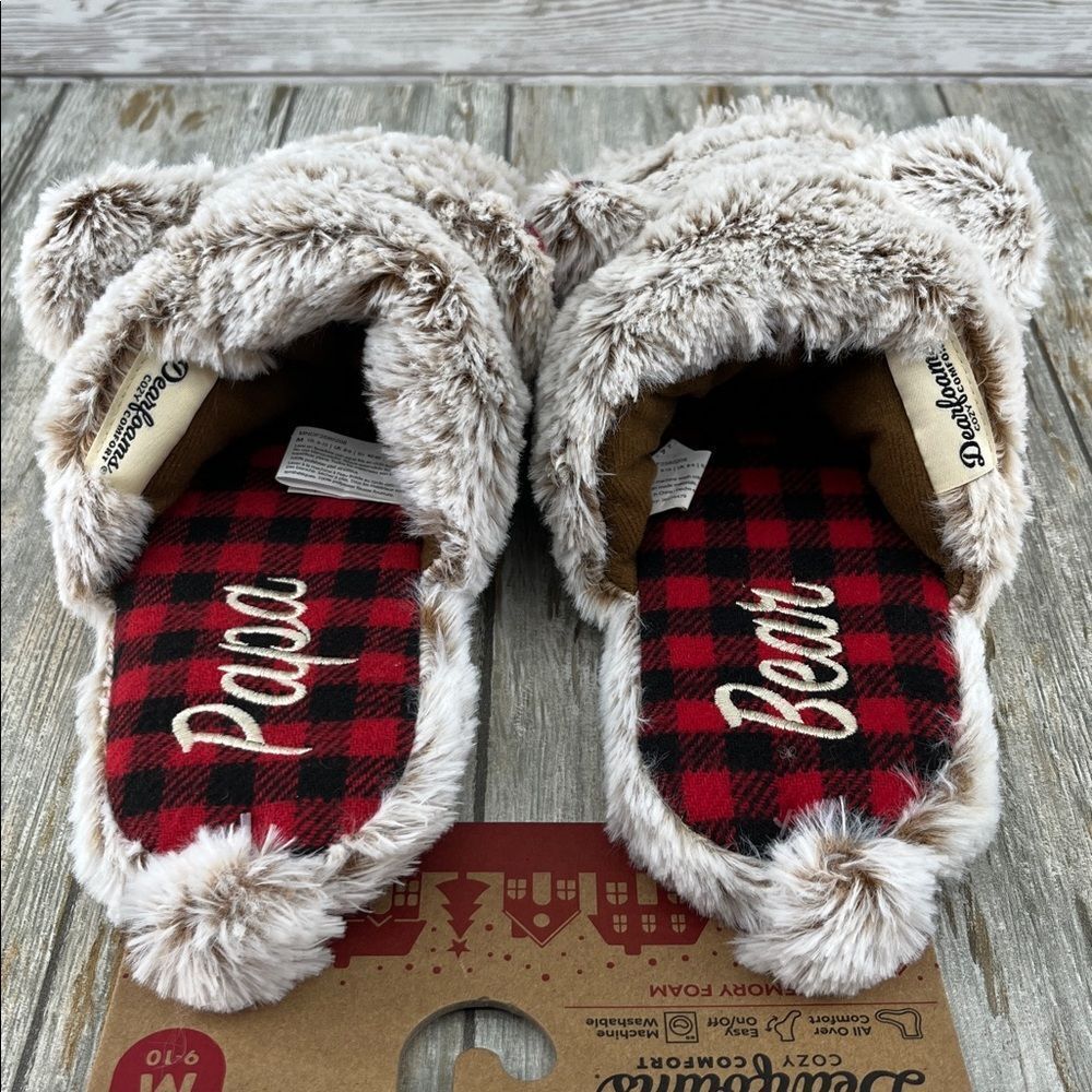 Men’s Dearfoams Cozy Comfort Papa Bear Slippers Shoes Size M 9-10 - Picture 5 of 7